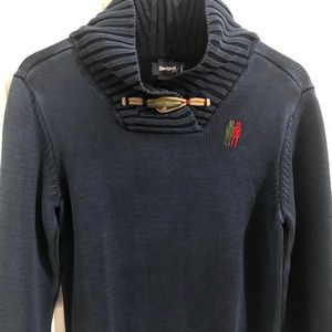 BLUE COWL NECK SWEATER BY DESIGUAL